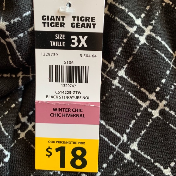 Lily Morgan Black Plus Size Shirt Size 3XL NWT - Picture 7 of 9